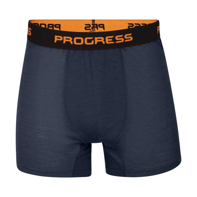 Pánské merino boxerky PROGRESS MA SKN 125- černo-modrá 115576734