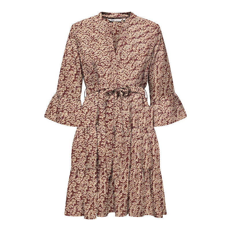 Šaty ONLY Bordeaux/ Beige 2767207