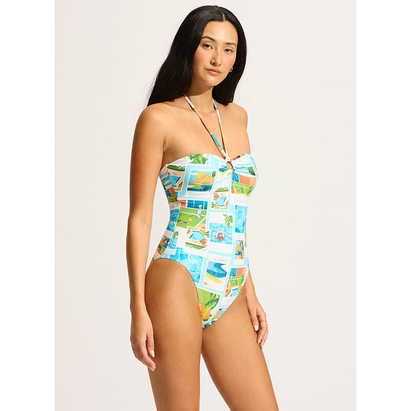 Plavky Seafolly Türkis/ Weiß 6852712 115581560