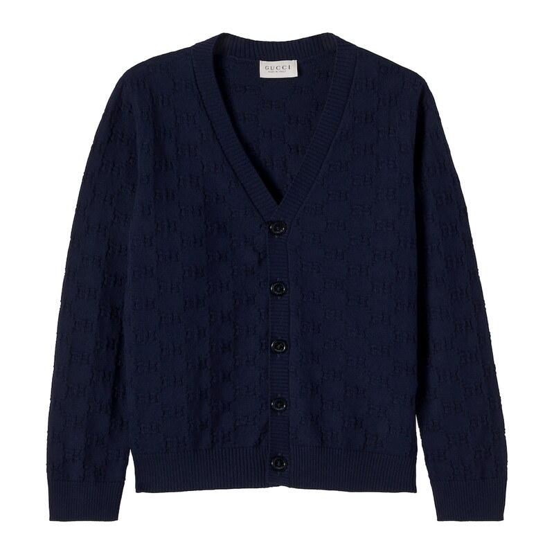 Gucci Kids GG cotton jacquard cardigan