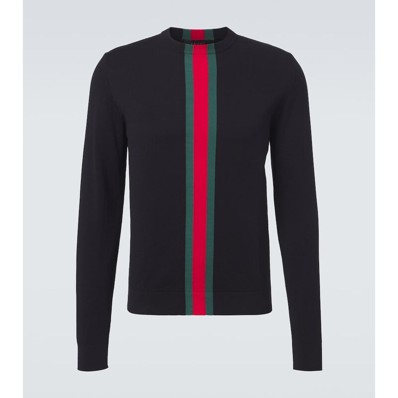 Gucci Web Stripe cotton sweater