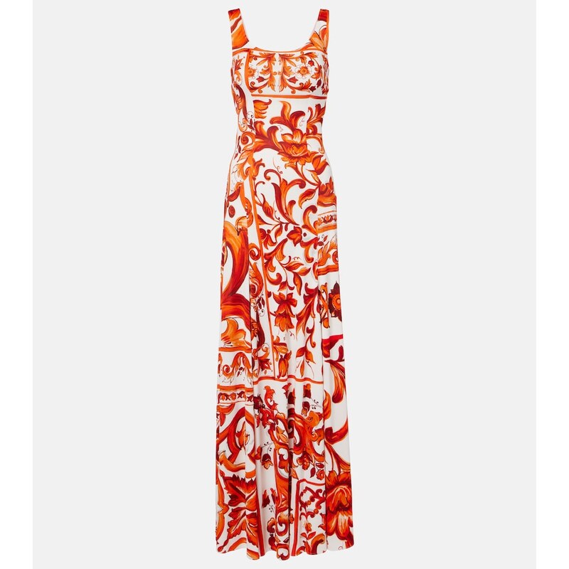Dolce&Gabbana Majolica organza maxi dress