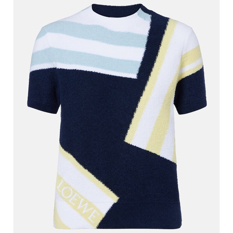 Loewe Intarsia cotton-blend bouclÃ sweater