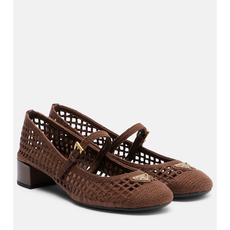 Prada Crochet Mary Jane pumps
