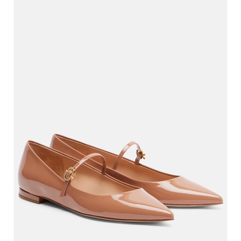 Gianvito Rossi Patent leather Mary Jane flats