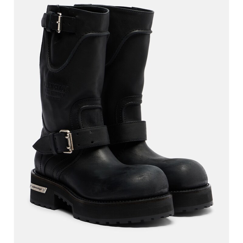 Balenciaga Venom leather combat boots