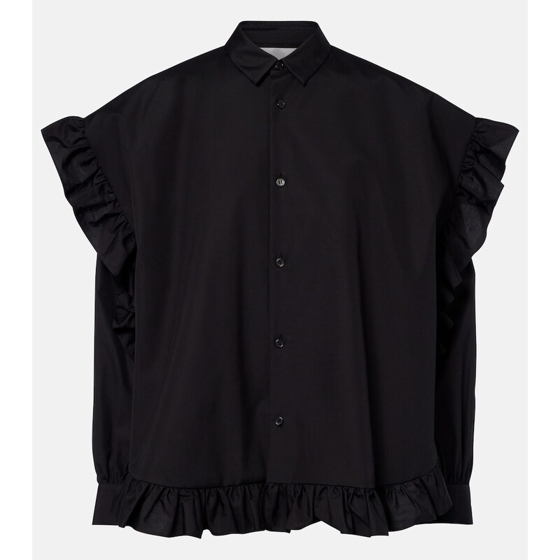 Noir Kei Ninomiya Ruffled cotton blouse