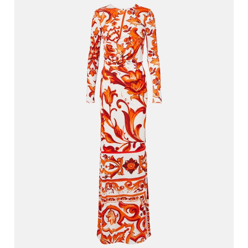 Dolce&Gabbana Majolica organza maxi dress