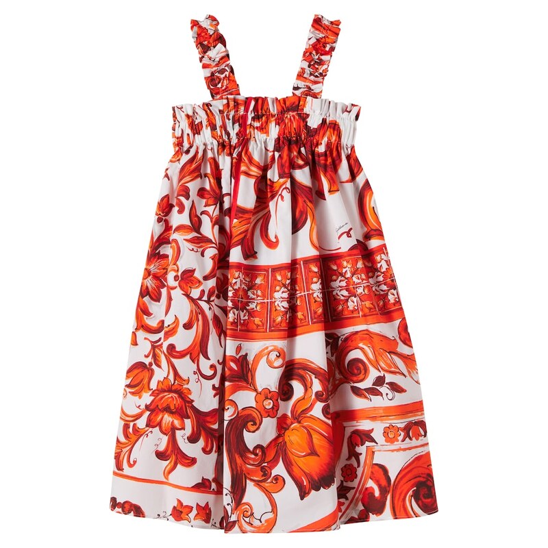 Dolce&Gabbana Kids Majolica cotton dress