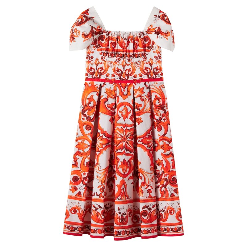 Dolce&Gabbana Kids Majolica cotton dress