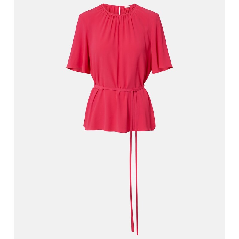 Joseph Libby belted crÃªpe blouse