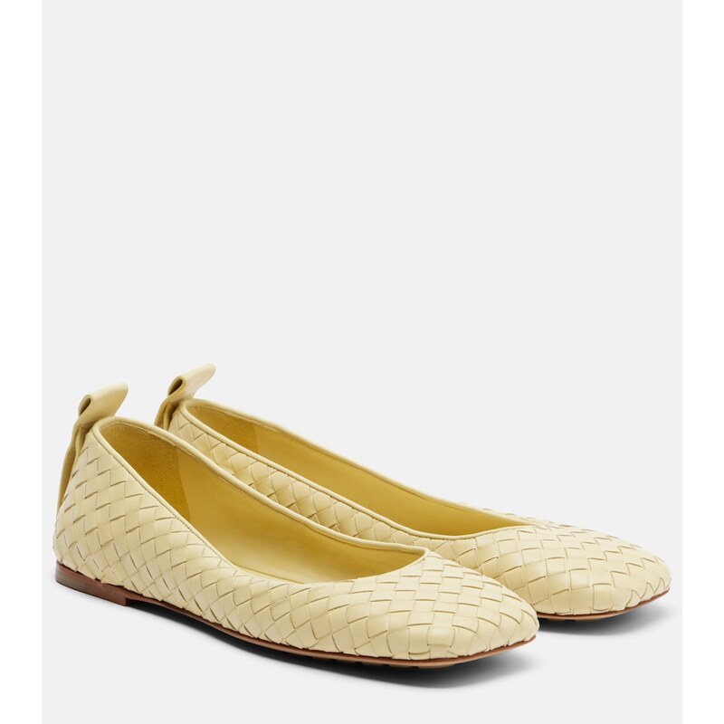Bottega Veneta Charlotte Intrecciato leather ballet flats