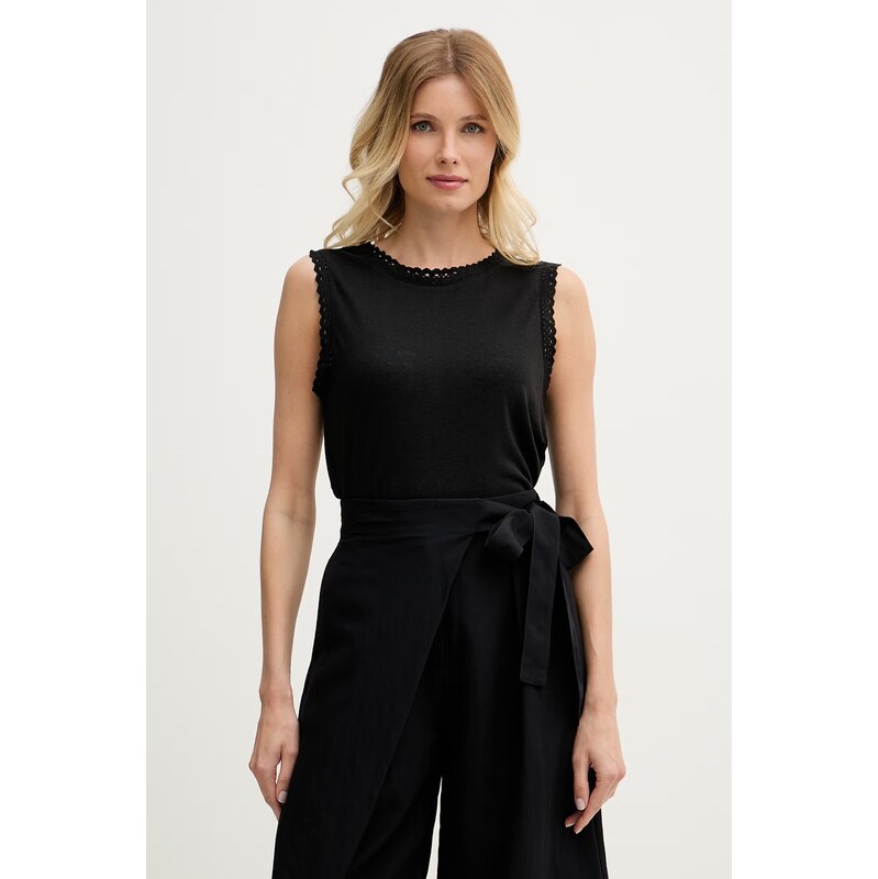 Sisley top dámský se lnem 115605452