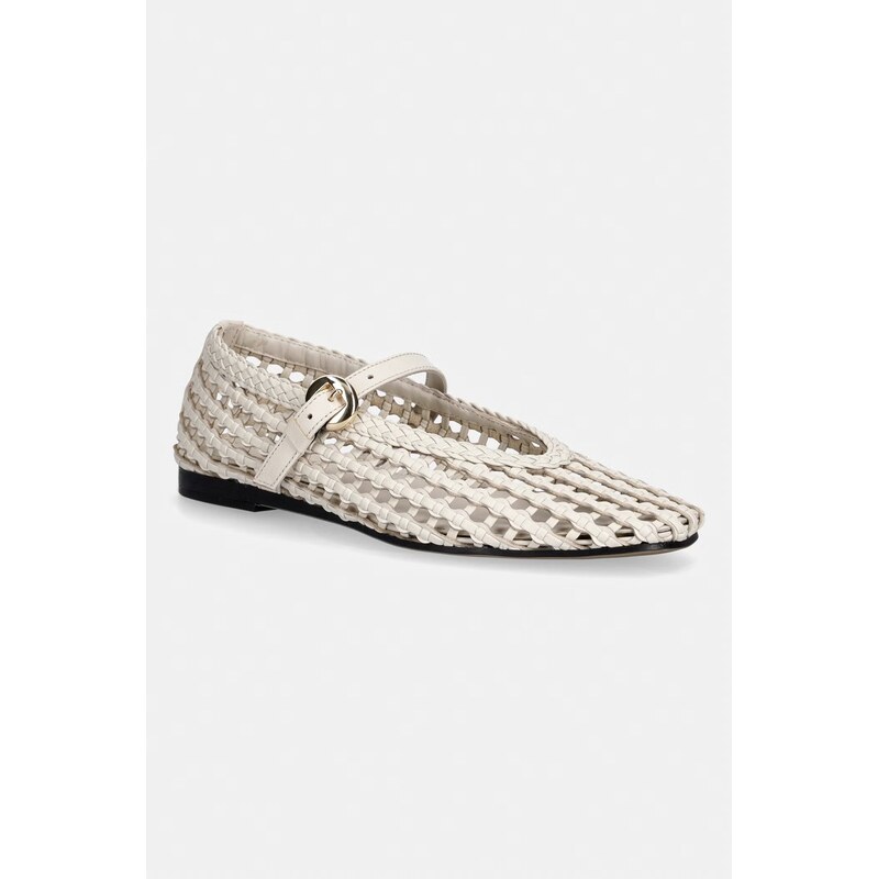 Tommy Hilfiger baleríny WOVEN LEATHER MIX BALLERINA 115585623