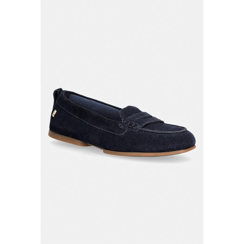 Tommy Hilfiger mokasíny dámské semišové TH FLEX SUEDE LOAFER BALLERINA 115585655