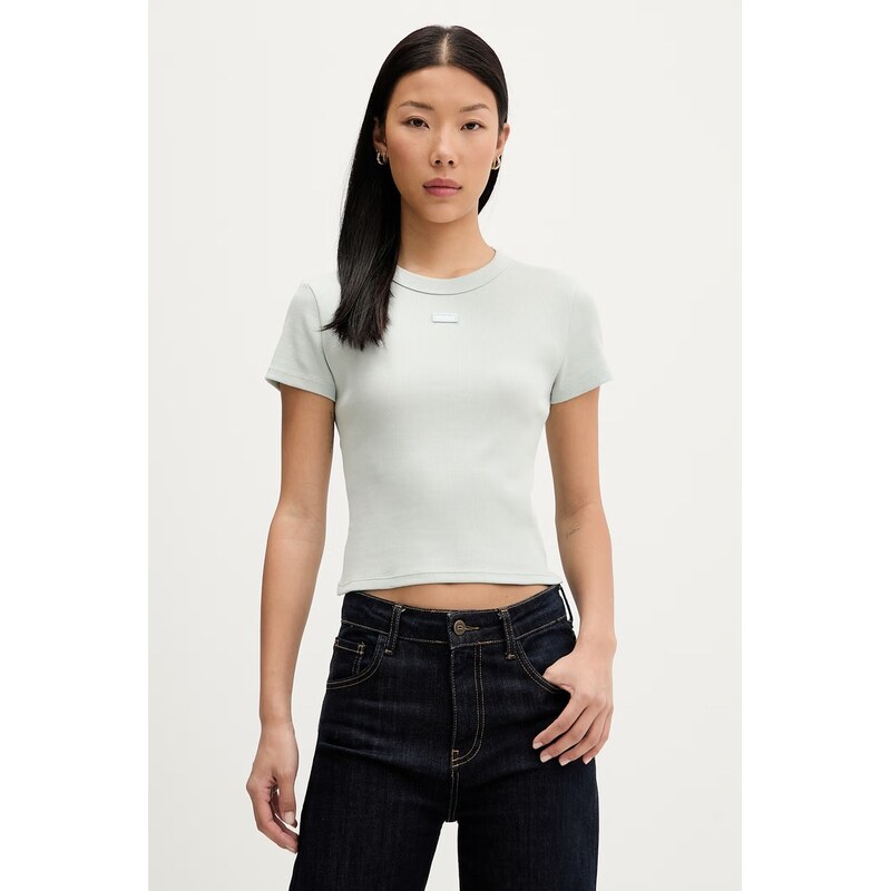 HUGO Blue tričko dámské bavlněné s elastanem Baby Tee_B 115585698