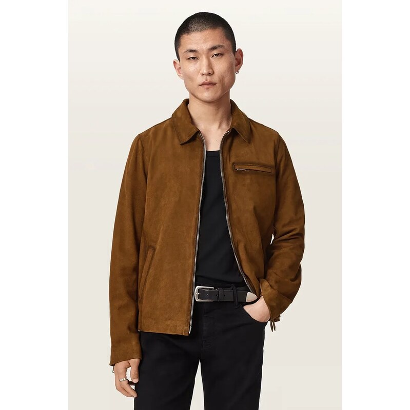 AllSaints přechodová bunda pánská semišová ASHWOOD
