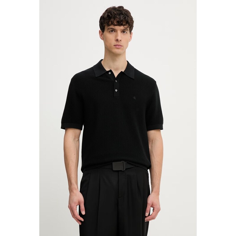 Calvin Klein svetrové polo pánské bavlněné