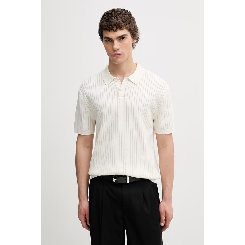 Calvin Klein svetrové polo pánské s viskózou