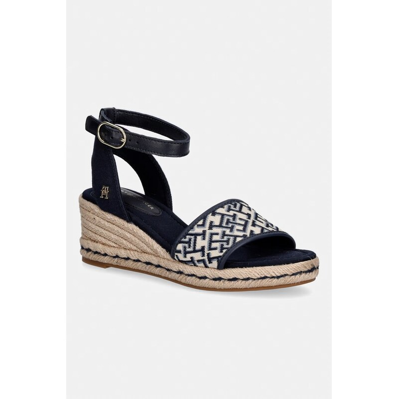 Tommy Hilfiger sandály na klínku TH MID ESPAD WEDGE JACQUARD
