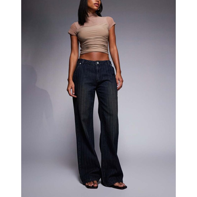 Abrand Jeans Abrand 99 baggy straight leg jeans in dark wash blue 115587058