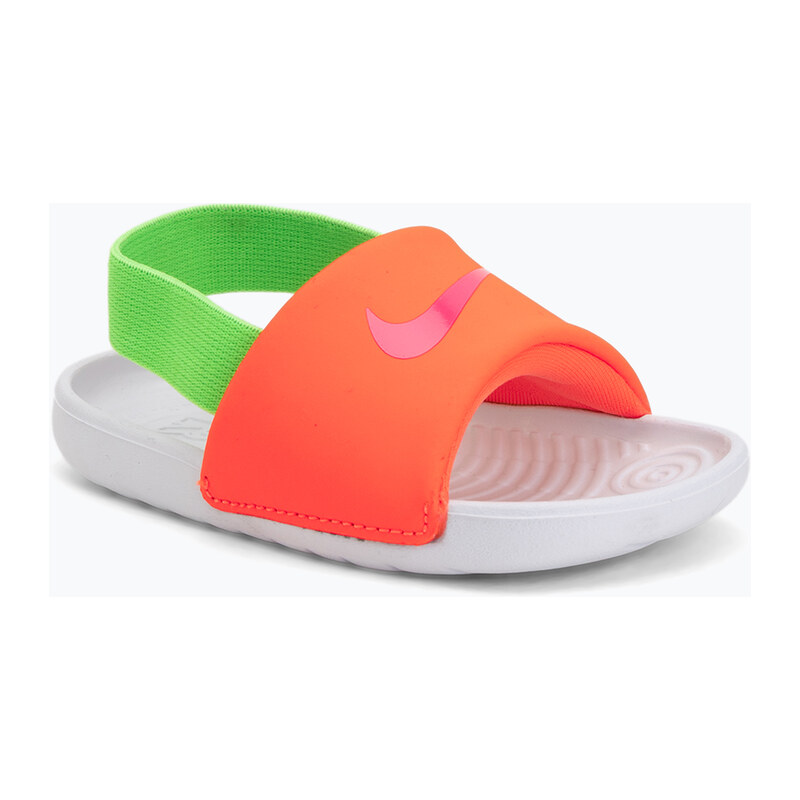 Dětské pantofle Nike Kawa total orange/green strike