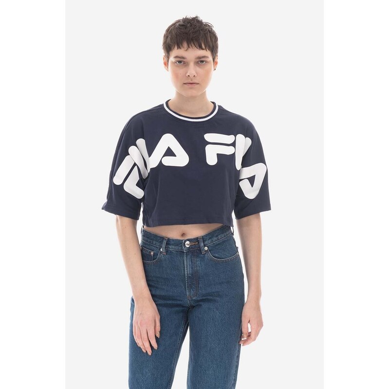 Bavlněné tričko Fila Barr Cropped Wide Tee 115587779