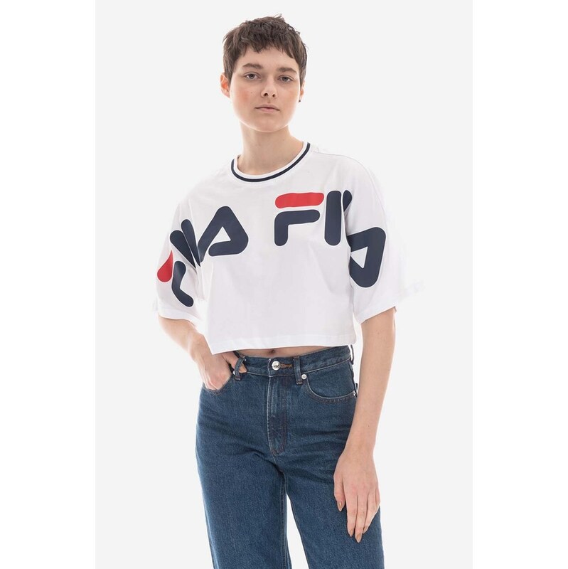 Bavlněné tričko Fila Barr Cropped Wide Tee 115587780