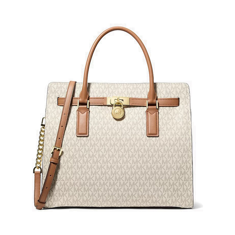 Michael Kors Hamilton Moderne large satchel kabelka logo vanilla