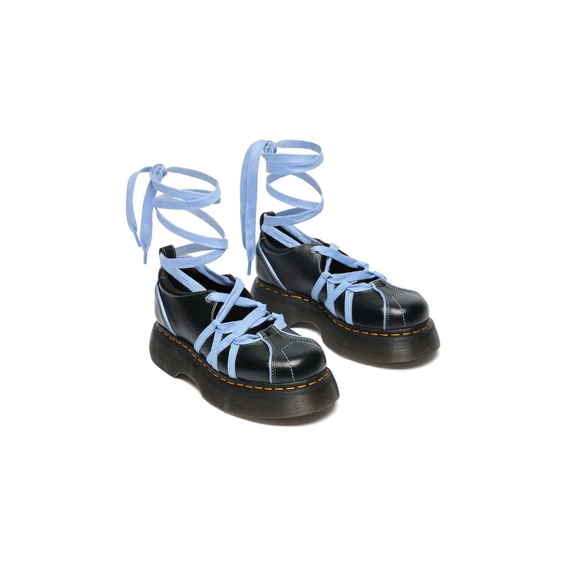 Dr. Martens baleríny kožené Buzz Ballerina Lace Up Shoe
