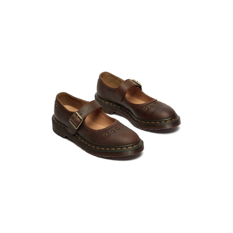 Dr. Martens baleríny kožené Mary Jane Flower
