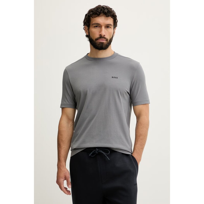 BOSS Green tričko pánské bavlněné s elastanem Tee