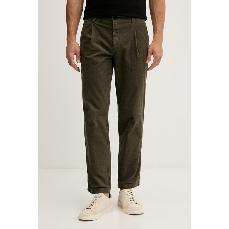 BOSS Orange kalhoty pánské manšestrové Chino_Pleated_3
