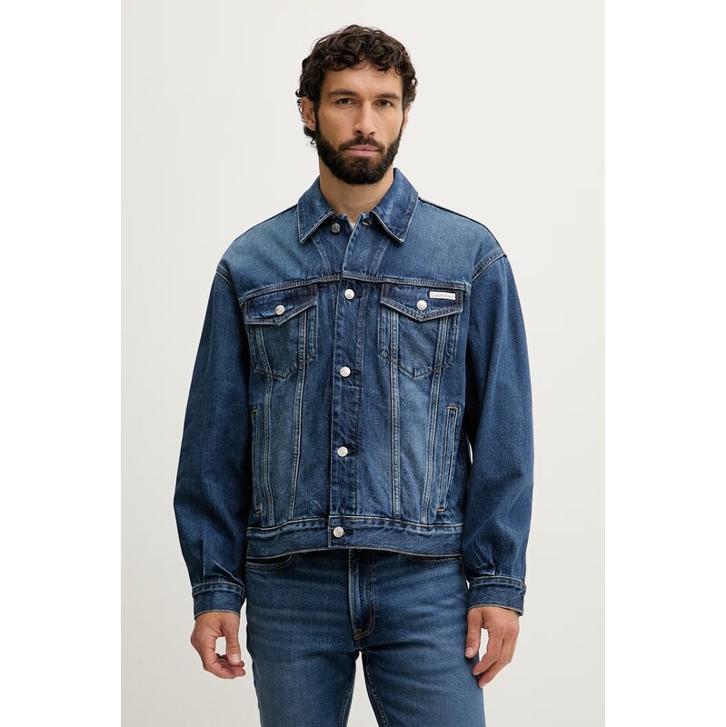 Calvin Klein Jeans džínová bunda pánská bavlněná
