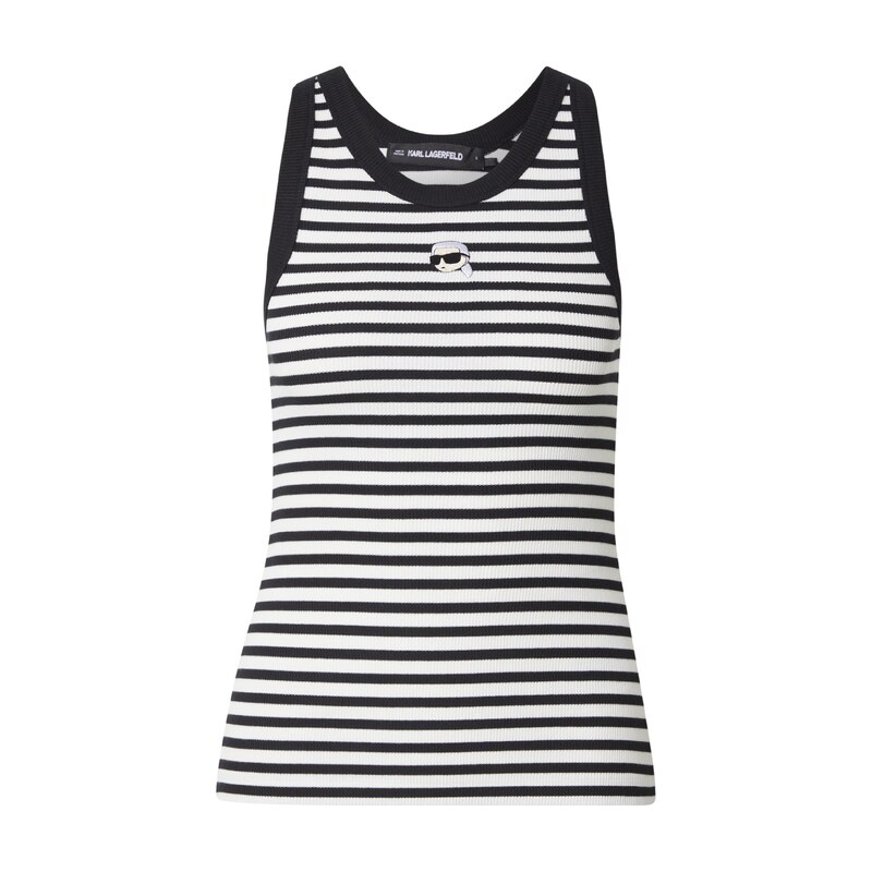Karl Lagerfeld Top Ikon černá / bílá