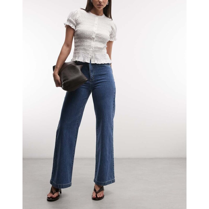 Abrand Jeans Abrand 94 high waisted straight leg jeans in mid wash 115589607