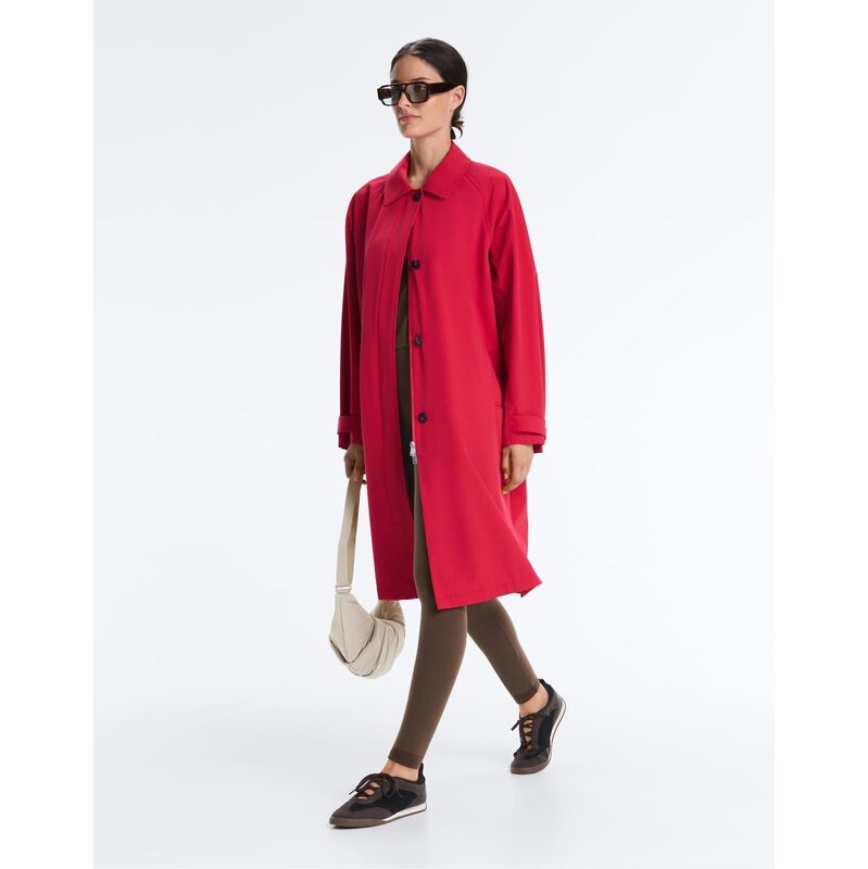 OYSHO Midi extra lightweight 10k waterproof jacket in red 115589988