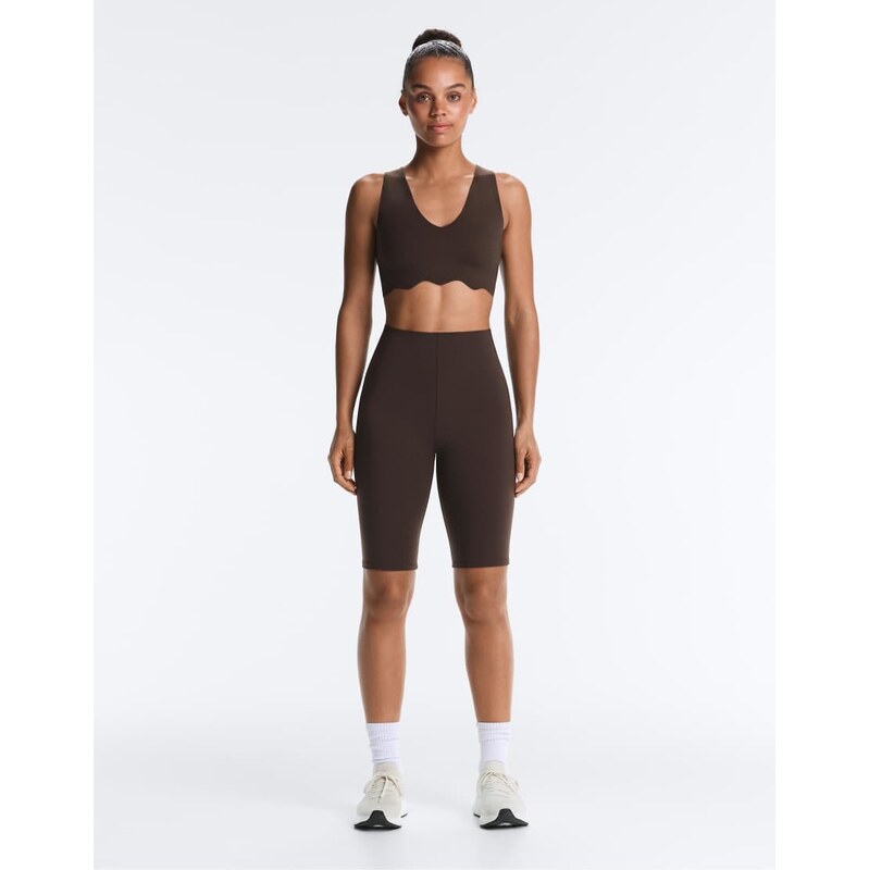 OYSHO High rise compressive core control 25cm shorts in brown 115590008