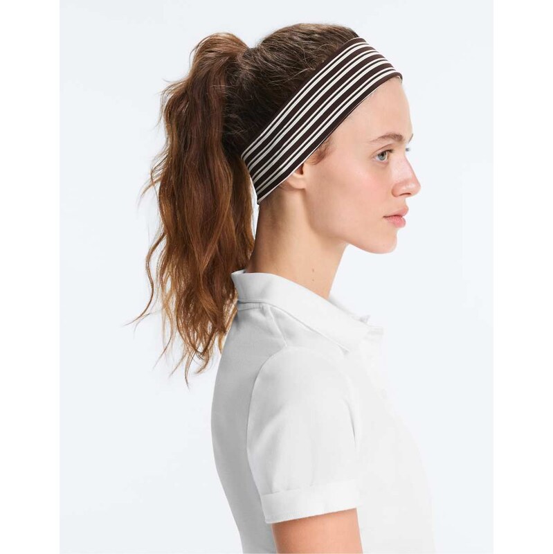OYSHO 6 cm striped sports headband in brown