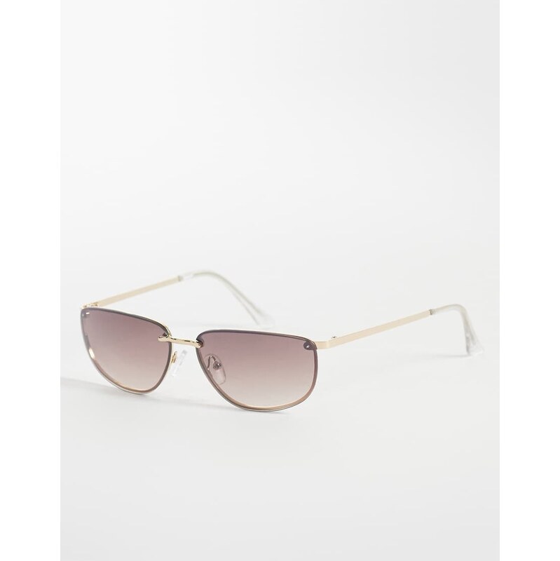 ALDO kathie rimless slim sunglasses in gold 115589577