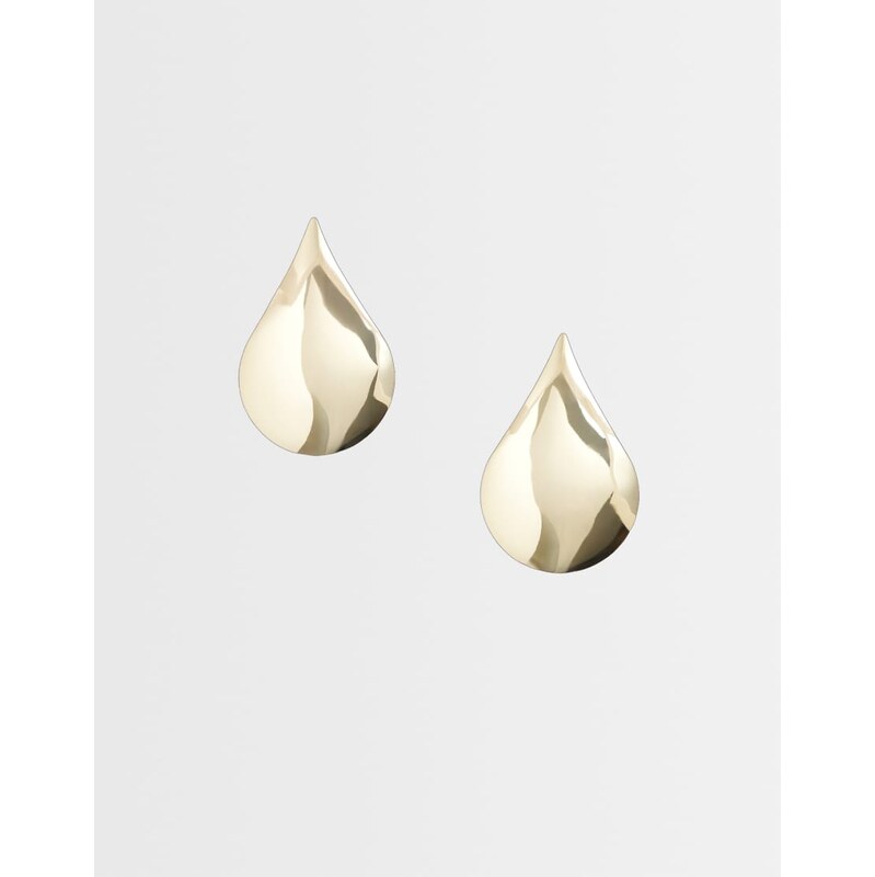 Topshop Cher statement teardrop stud earrings in gold tone 115589657