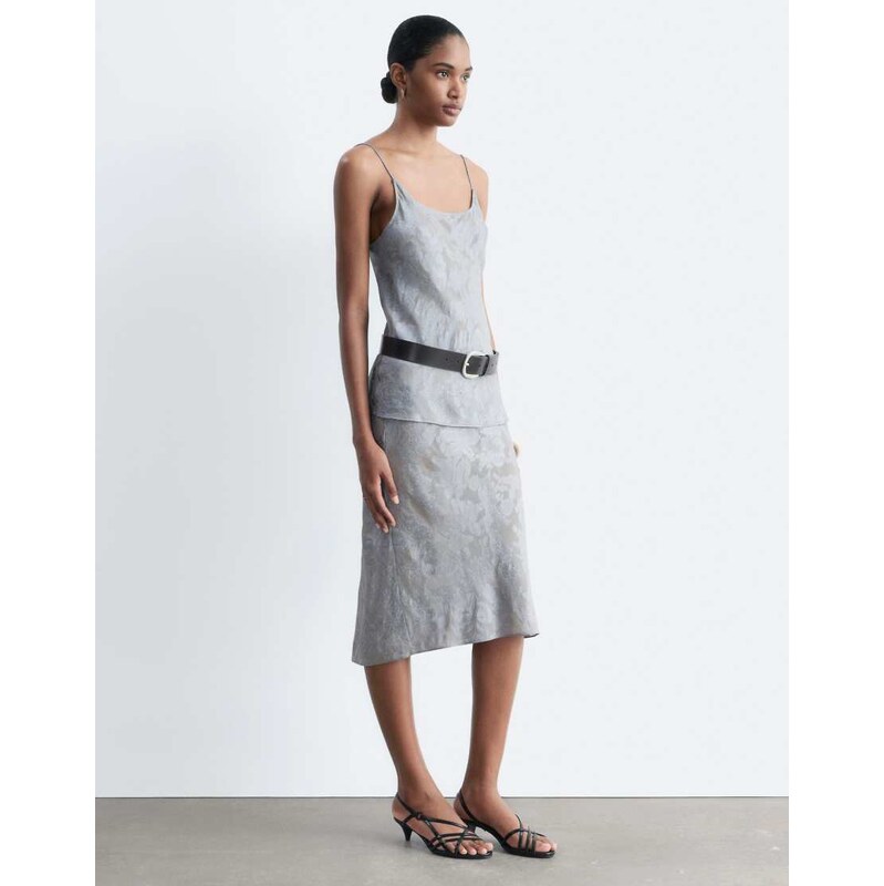 & Other Stories sheer devoree knee length skirt in grey 115589869
