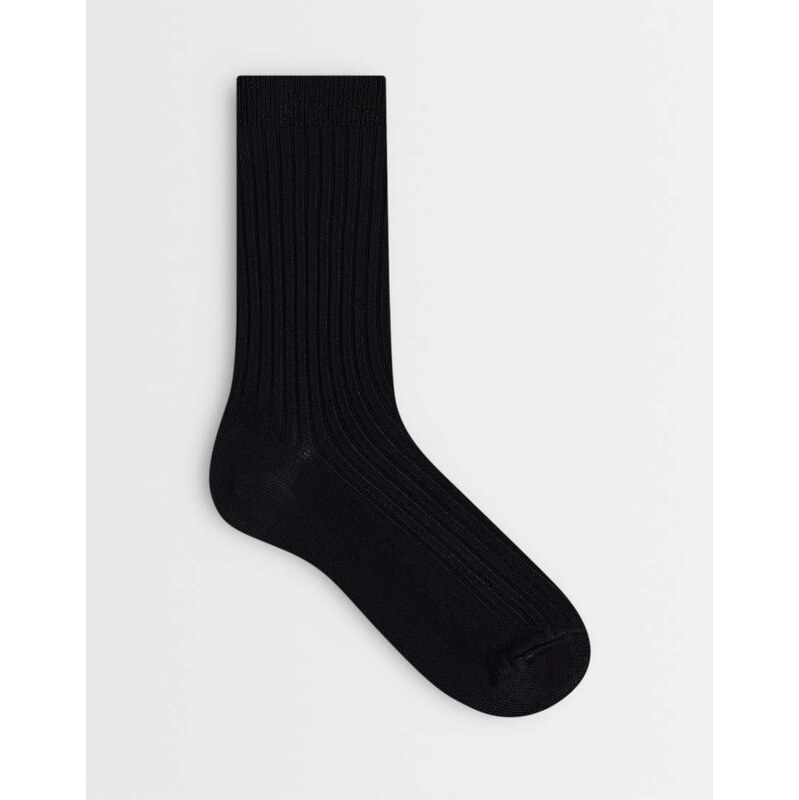 Topshop Lillie ribbed socks in black