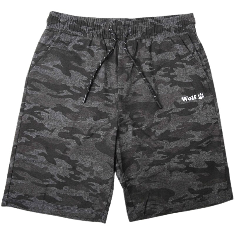 CHLAPECKÉ ŠORTKY černá/šedá Wolf T2338