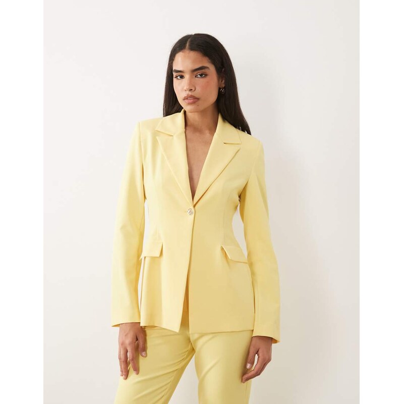ASOS LUXE co-ord tailored blazer in lemon yellow 115591642