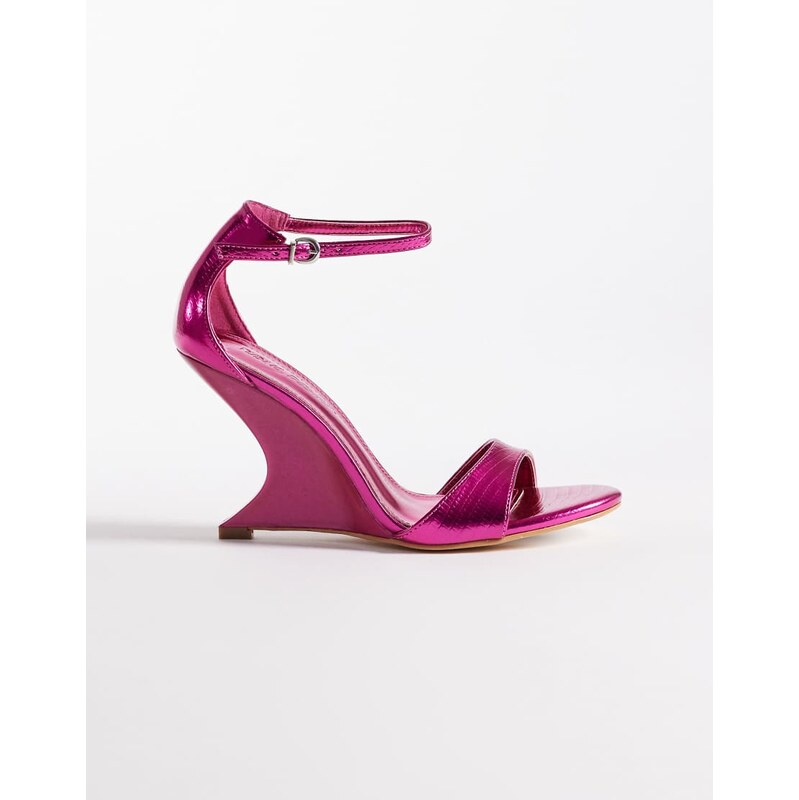 Public Desire heeled wedge sandals in pink 115678879