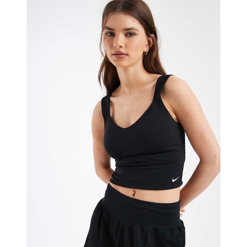 Nike Training Pro Dri-FIT longline bra tank in black
