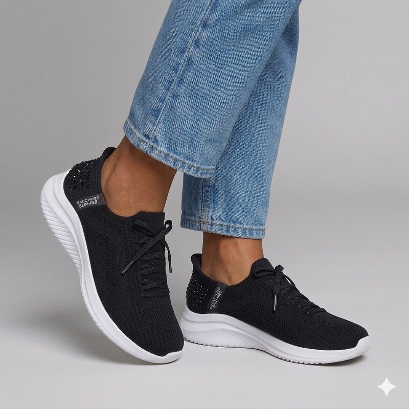 Skechers Ultra Flex 3.0-shining Glitz Slip-ins BLACK