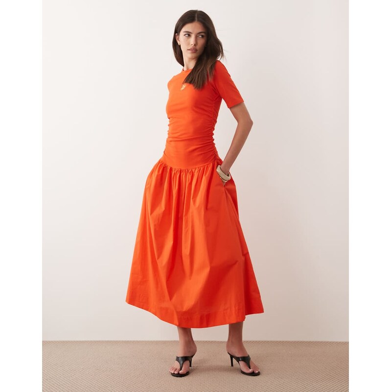 Never Fully Dressed Grace cotton t shirt drop waist maxi dress