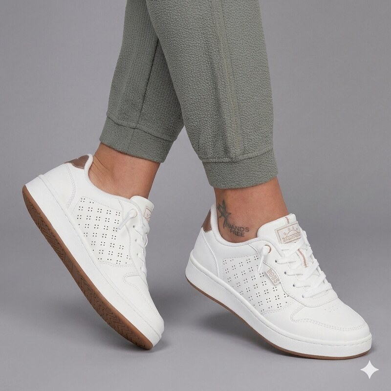 Skechers b cute court-luxe kicks WHITE